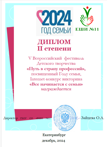 Путь в страну профессий.